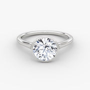 Round Cut - Bezel Ring - 14 K Gold